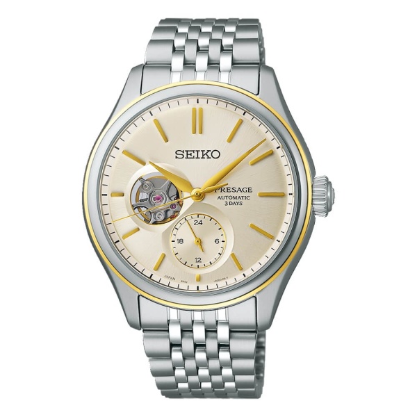 Seiko Presage SPB480J1 Open Heart Cream Silk