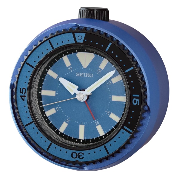 Seiko-Reisewecker-QHE207E-blau-drehbare-luenette