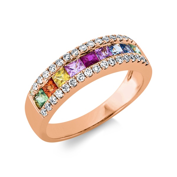 Diamantring 750 Gold 1CW08R Rainbow