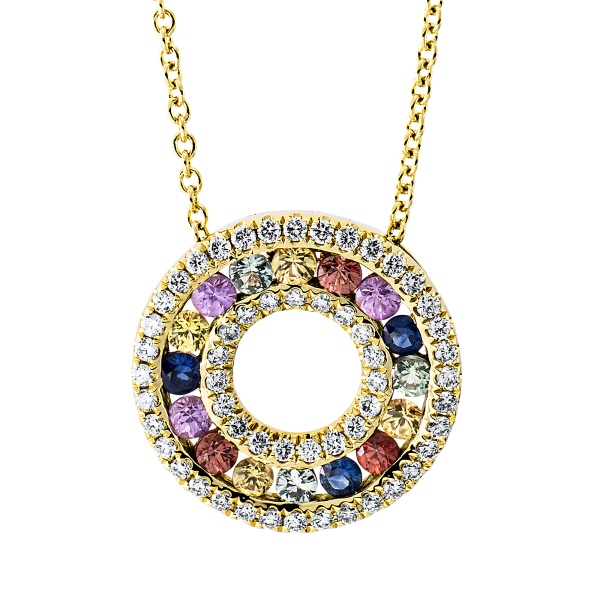 Diamantcollier 750 Gold 4L044G8 Rainbow